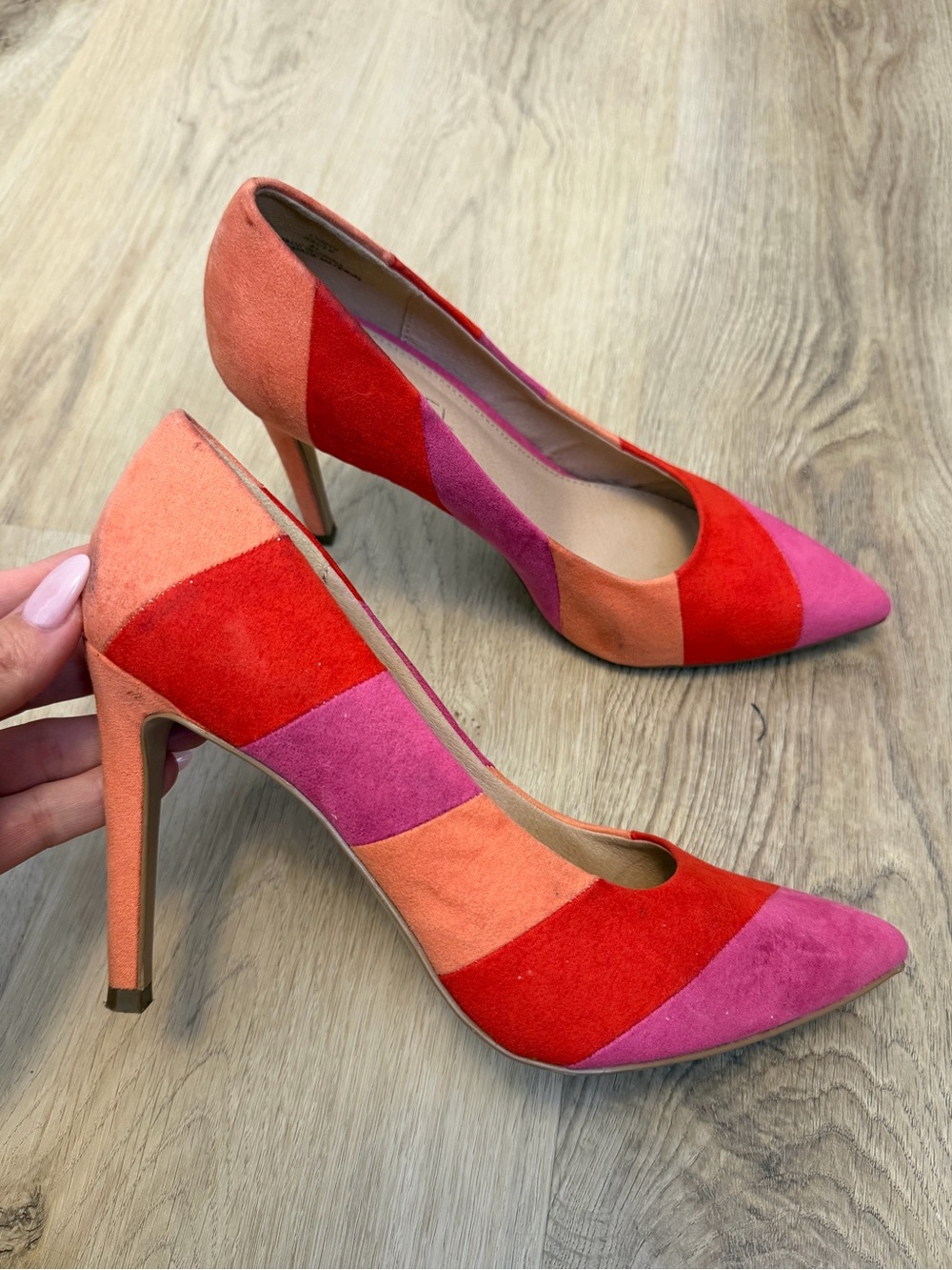 Michael Kors Racer Multicolor Suede Pointed-Toe Pumps